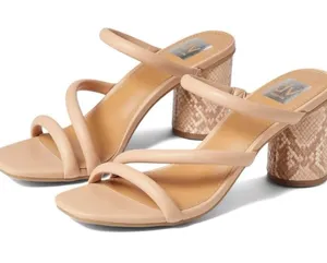 DV Dolce Vita Myla Chunky Round Heel Sandals in Natural Multi- Size 9.5 thumbnail 1