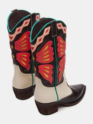 Steve Madden Arroyo Coral Multi Western Cowboy Boots Size 8 thumbnail 3