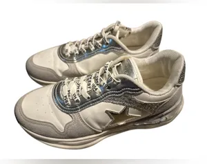 Vintage Havana White and Silver Sneakers size 8 thumbnail 1