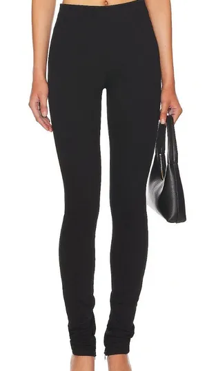 Good American Sculpt Pull-On Skinny Jeans Black XS Zip Split Hem thumbnail 1