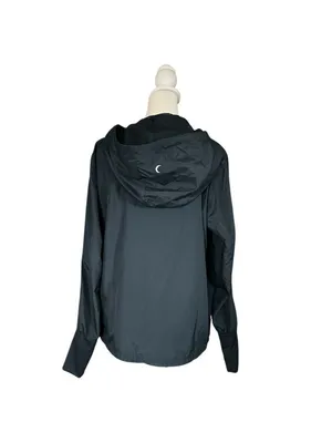 ZYIA Active Rainbow Sleeve Bomber Jacket w/ Thumbholes Blue Size Medium thumbnail 6