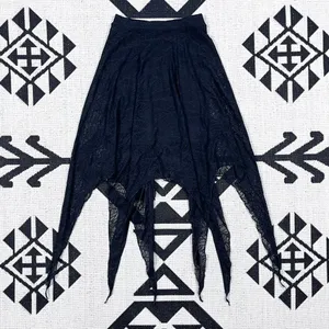 Killstar Caroline Black Lace Handkerchief Hem Skirt XS thumbnail 6