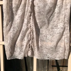 Poleci Women Lace Sheer Knee‎ Length Dress Small Ivory Lingerie Bodycon Dress thumbnail 5