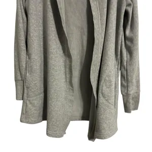 Active Life Heather Gray Hoodie Open SZ SM Fleece Soft Terry Inside Pockets thumbnail 3