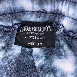 True Religion Tie Dyed Sweat/Lounge Pants Blue/White w/Silver Logo‎ on Side Med thumbnail 5