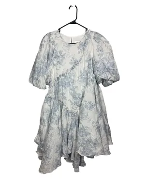 Sofia The Label Melody Asymmetrical Mini Dress Size Small Blue thumbnail 4