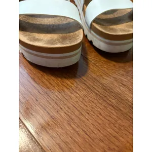 Reef Vista Hi Platform Sandals White‎ Vegan Leather Cork Slide Womens 9 Summer thumbnail 3