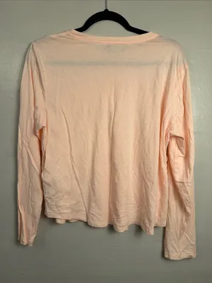Ralph Lauren Peach Crewneck Long Sleeve Tee pajama size extra large thumbnail 6