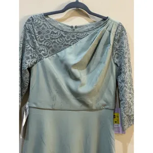 JS Collections Women Asymmetrical Lace-Trim 3/4 Sleeve‎ Fit & Flare Dress Size 8 thumbnail 6