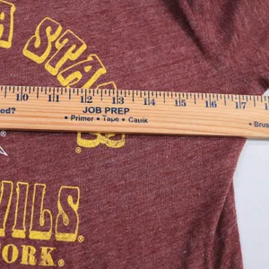 League 91 Arizona State Sun Devils Women S Heather Maroon Long Sleeve Tee NWT thumbnail 7