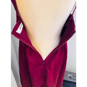 Astr The Label Pleated Bustier Midi Satin Dress, Burgundy, Size Small, NEW thumbnail 10