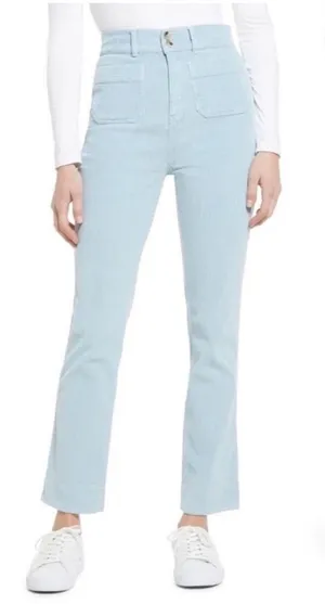 Faherty Portland Blue Corduroy Flare Pants Womens‎ Size 26 thumbnail 1