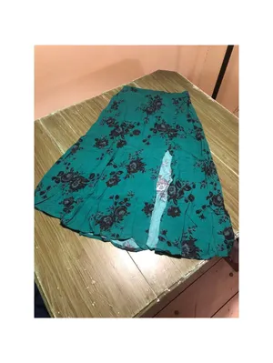 Band of Gypsies NWT Etta Emerald Floral Midi Skirt Size M thumbnail 2