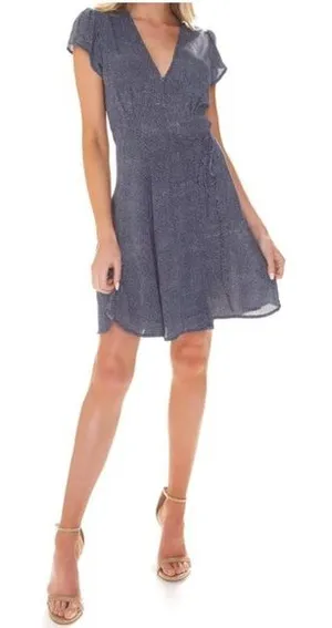 ROLLA’S Dancer Wrap Dress in Navy and White Polka‎ Dot size XS thumbnail 1