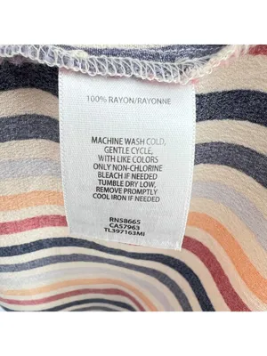 Leith Striped Tie-Front Midi Dress Multicolor Short Sleeves Size XS Coastal Boho thumbnail 9