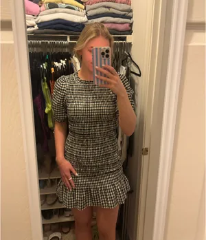 American Eagle Puff Sleeve Gingham Dress thumbnail 2