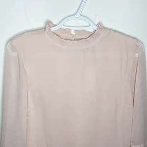 Cupcakes and Cashmere Malina pleated detail chiffon shift dress in tea rose sz S thumbnail 4