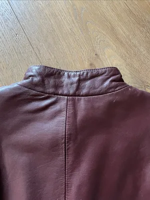 Fidelity Vintage Oxblood Leather Zip-Front Jacket thumbnail 15