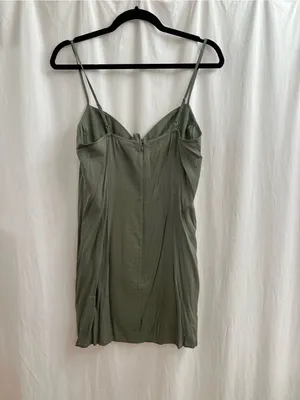 La Hearts Olive Green Mini Slip Dress thumbnail 2