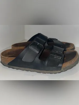 Birkenstock Arizona Black Two-Strap Women's Sandals Slides Size 39 / 8-8.5 thumbnail 8