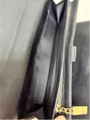 Vintage Ralph Lauren Black Leather Trifold Checkbook Wallet Black 7.5x4.5 inches thumbnail 7
