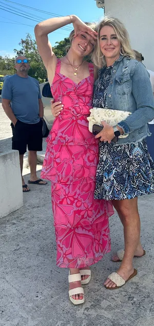 Show Me Your Mumu Pink Ruffle Tiered Dress thumbnail 1