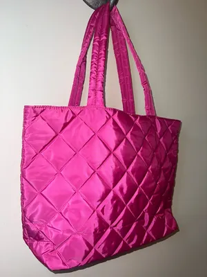 Juicy Couture Hot Pink‎ Quilted Tote Bag NWT Barbiecore Y2K Shoulder Bag thumbnail 8