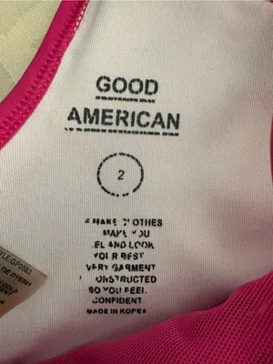 Good American Pink Tie-Dye Double-Strap Sports Bralette thumbnail 14