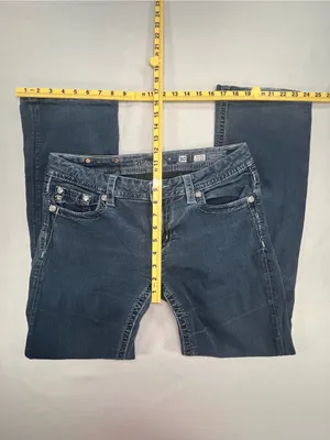 ⁠Miss Me Mid-Rise Easy Bootcut Embellished Sequins Studs Womens Jeans Size 30 thumbnail 13