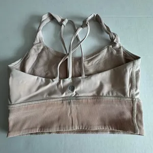 Women's Lululemon Free to be long line Sports Bra Size 4 light pink thumbnail 4