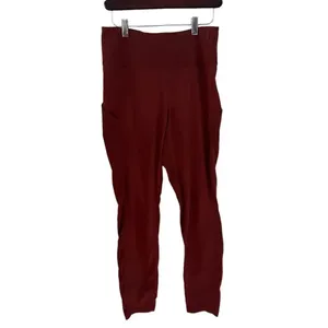 Athleta Trekkie Hybrid Crop Tight Cognac Brown Hiking Trail Pants 6 thumbnail 3