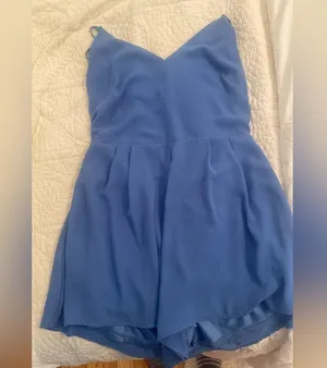 Blush Formal light blue romper thumbnail 2