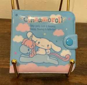 Rare Baby blue Sanrio 2023 Cinnamoroll vinyl Snap wallet thumbnail 1
