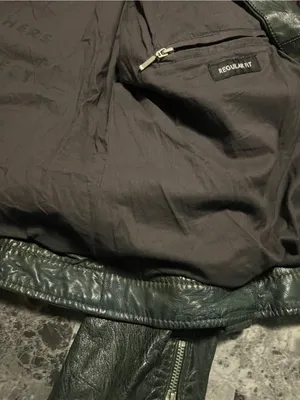 Mauritius Famos Dark Green Lamb Leather Moto Biker Jacket Regular Fit Size 14 thumbnail 12