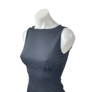 OGL Gray Sleeveless Boat Neck Bustier A Line Fit & Flare Mini Dress Size XS thumbnail 2