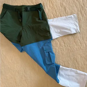 Outdoor Voices RecTrek Zip-Off Pants Size Small Green Blue White Colorblock OV thumbnail 2