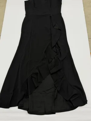 Woosea Womens Black High Neck Ruffle High Low Hem Sleeveless Maxi Dress size XL thumbnail 3