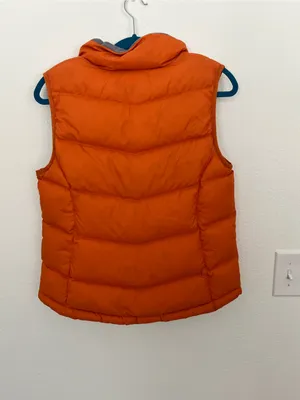 LL Bean Goose Down Puffer Vest. Orange Size XS thumbnail 14