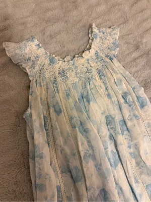 Loveshack Fancy Finchley Slate Blue Dream Mini Dress thumbnail 7