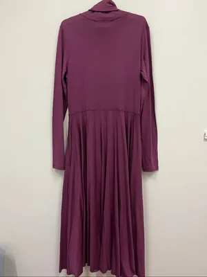 Peruvian Connection Long Sleeve Turtleneck Midi Dress - Plum size S thumbnail 3