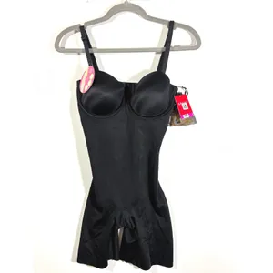 Spanx Suit Your Fancy Strapless Cupped Mid-Thigh Bodysuit Black 10156R Small thumbnail 3