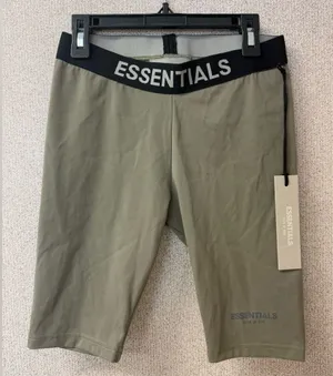 Fear Of God Essentials Green Biker‎ Shorts Women's Size XXS NWT thumbnail 1