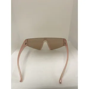 Oversized Hourglass Rectangle Shaped Sunglasses D23‎ Pink thumbnail 3