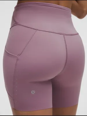 Lululemon NWT Fast and Free High-Rise Short 6" 5 Pocket lavender lux thumbnail 5