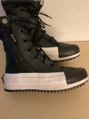 Converse women black puffy platform Chuck Taylor high top sneakers US 5.5 thumbnail 5