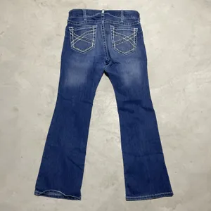 Ariat REAL High Rise Boot Jeans Women's SZ 32S 32x32 Wash Blue Stretch *Mark thumbnail 6