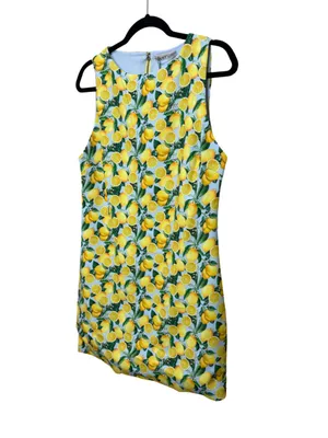 Alice + Olivia Clyde Lemon Print A-Line Shift Dress NWT Size 10 thumbnail 5