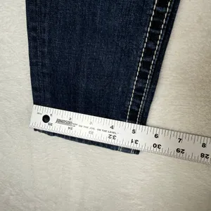 Miss Me Mid Rise‎ Skinny Jeans Dark Wash Contrast Stitch Size 27 Blue Denim thumbnail 8