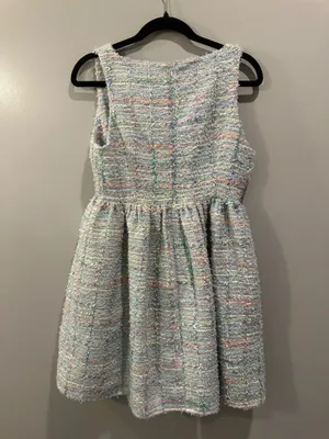 Aureum Colorful Tweed Basque Waist Dress thumbnail 6