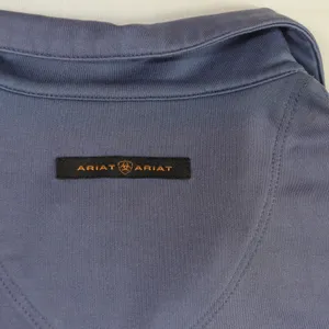 Ariat Polo Shirt Women Medium Blue Short Sleeve Coolmax Stretch Equestrian‎ Top thumbnail 8